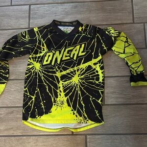 O'Neill Neon Yellow and Black Kids  dirt bike Jersey